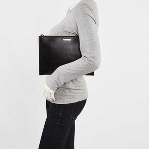 Yves Saint Laurent Black Leather iPad Clutch Bag